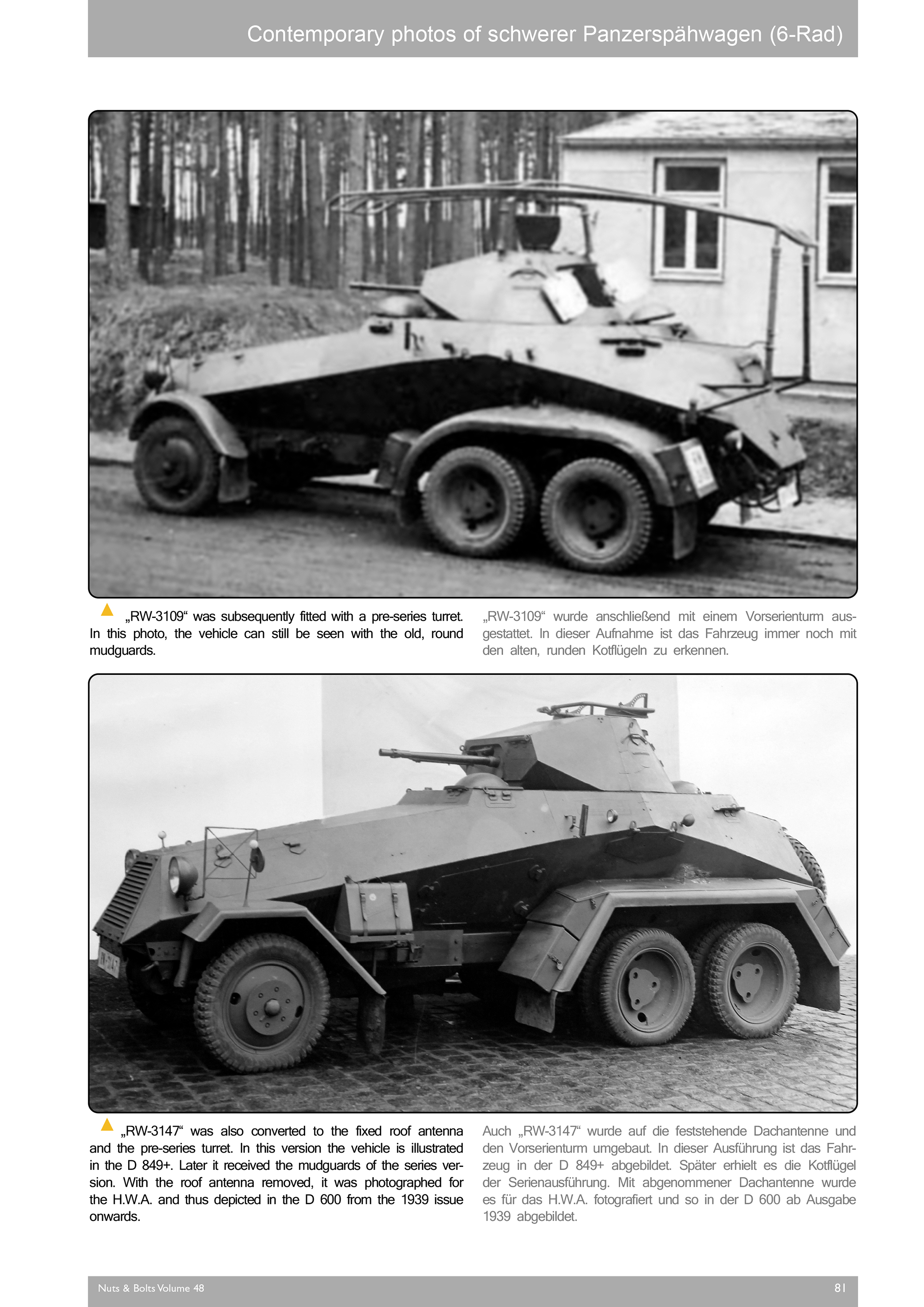 Vorbestellung Volume 48: schwerer Panzerspähwagen (6-Rad) on Büssing-NAG, Daimler-Benz and Magirus chassis Sd.Kfz. 231, 232, 263 and variants